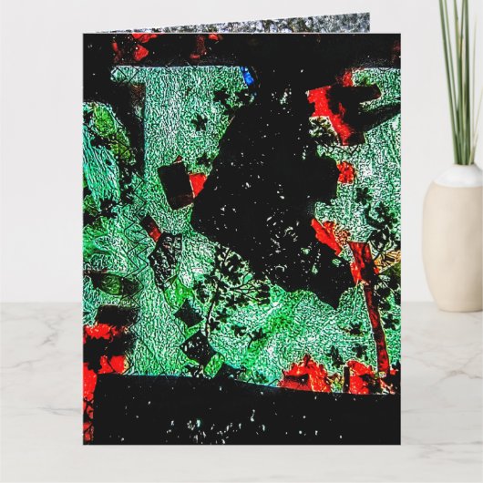 ドラットフラワー折りグリーティングカードプラスチック抽象芸術 カード (正面)