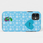 ドラッパーソナライズされたグブルーの雪片 Case-Mate iPhoneケース (裏面(横))