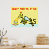 ドラッパーソナライズされたグ誕生日ポスター ポスター (キッチン)