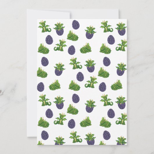 ドラッモダング彼または彼女が赤ちゃんシャワーを明かす 招待状 (裏面)