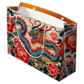 ドラッ中国のグイヤー「刺繍」〔占星術の〕十二宮図誕生日 ラージペーパーバッグ (裏面アングル)