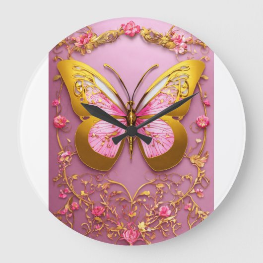 ドラッ中国のグショーツはっきりした-スタイリッシュ、快適 ラージ壁時計 (正面)