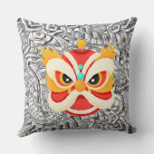 ドラッ中国のグスケッチスケッチ クッション (裏面)