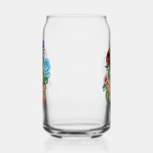 ドラッ中国のグネイビーブルーの花 ガラス缶 (左)