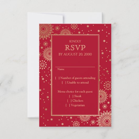 ドラッ中国のグフェニックス結婚ズ 出欠カード (正面)