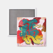 ドラッ中国のグ新年の水の色フースクエム マグネット (正面/裏面)