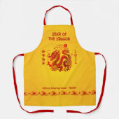 ドラッ中国のグ旧正月2024レッドフォイルイエロー エプロン (正面)