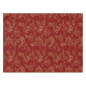 ドラッ中国のグ金ゴールドとダークレッド テーブルクロス (正面(横))