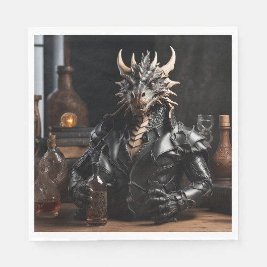 ドラッ中国のグ・ニュー・イヤー スタンダードランチョンナプキン (正面)