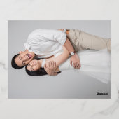 ドラッ伝統的グフェニックス中国のア結婚ジア 箔シーズンポストカード (裏面)