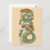 ドラッ伝統的中国のグはがき ポストカード (正面/裏面)