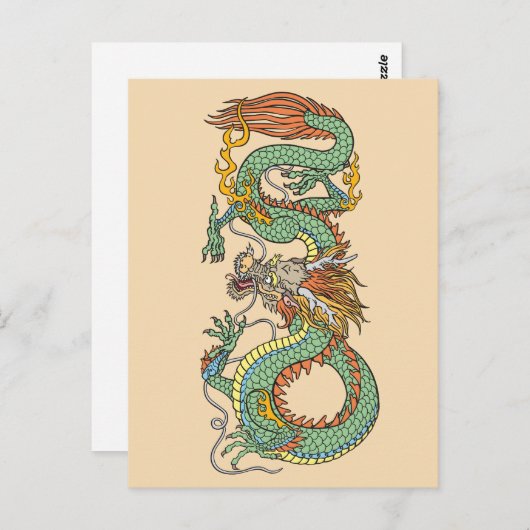 ドラッ伝統的中国のグはがき ポストカード (正面/裏面)