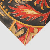 ドラッ伝統的中国のグ・レッド・金ゴールド・デコパージュ 薄葉紙 (詳細)