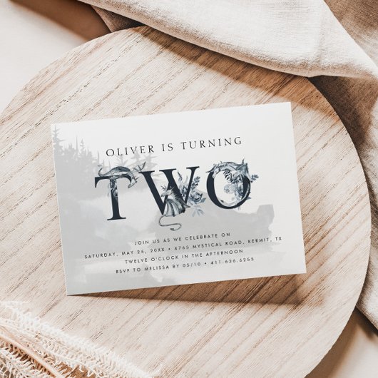 ドラッ威厳のあるグ神話の少年たち2nd誕生日 招待状