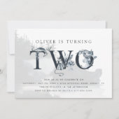 ドラッ威厳のあるグ神話の少年たち2nd誕生日 招待状 (正面)