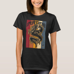 ドラッ想像グカッコいいレトロヴィンテージ中国のドラゴン Tシャツ