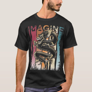 ドラッ想像グAヴィンテージクールレトロArt Tシャツ