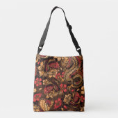 ドラッ日本のグコイパターン。 クロスボディバッグ (裏面)