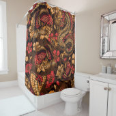 ドラッ日本のグコイパターン。 シャワーカーテン (インサイチュ)