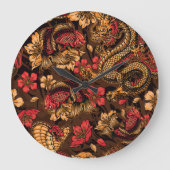 ドラッ日本のグコイパターン。 ラージ壁時計 (正面)