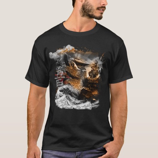 ドラッ日本のグサムライ戦士 Tシャツ (正面)