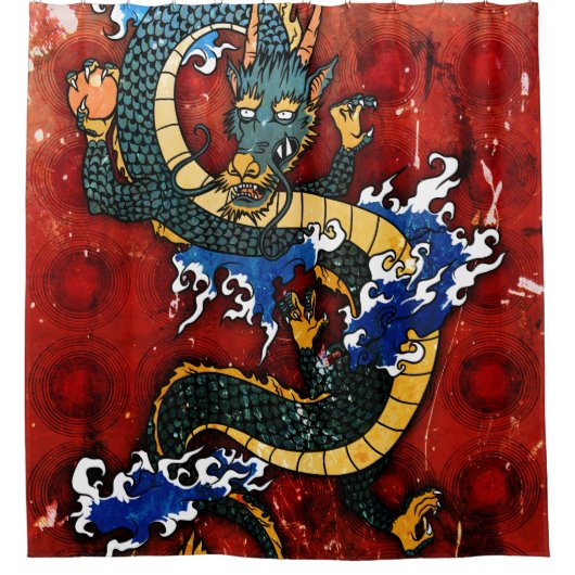 ドラッ日本のグ シャワーカーテン (正面)