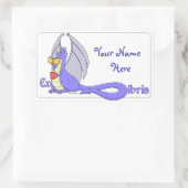 ドラッ読グの本の元ライブラリ/蔵書票 長方形シール (バッグ)