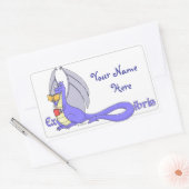 ドラッ読グの本の元ライブラリ/蔵書票 長方形シール (封筒)