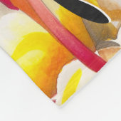 ドラッ飛んでいるグと火山パーソナライズされた フリースブランケット (角)