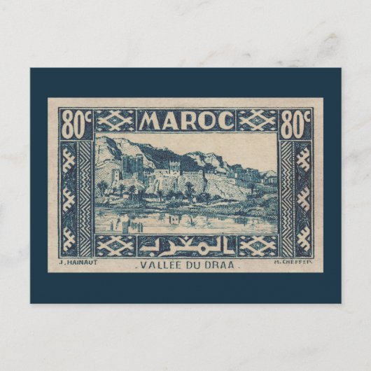 ドラバレー，モロッコ – はがき (正面)