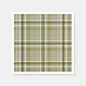 ドラブオリーブとベージュのプラ男らしイド スタンダードカクテルナプキン (正面)