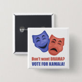 ドラマが欲しくない？カマラに投票！ハリス2024 缶バッジ (正面&裏面)