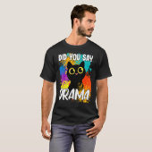 ドラマだね 黒猫 Tシャツ (正面フル)