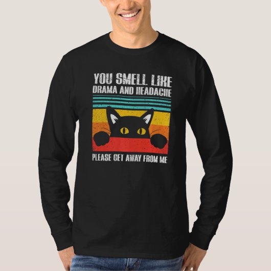 ドラマと頭痛の種の匂いCa皮肉 Tシャツ (正面)