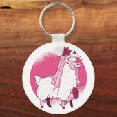 ドラマなしラマおもしろいブ結婚ライドブライダルシャワー キーホルダー (正面)