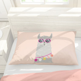 ドラマなしラマ – おもしろいキッズ 枕カバー