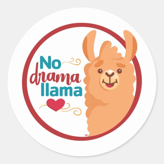 ドラマなしラマ(暖) ラウンドシール (正面)