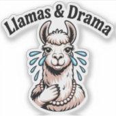 ドラマなしラマ 楽しい サングラス シール (正面)