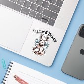 ドラマなしラマ 楽しい サングラス シール (ノートパソコンとiPhone)