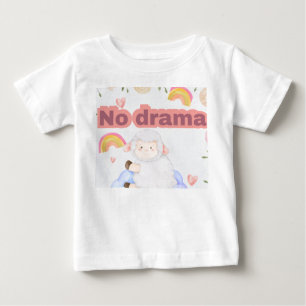 ドラマなし可愛い羊の美学Tシャツ ベビーTシャツ