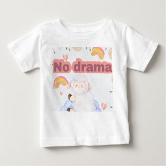 ドラマなし可愛い羊の美学Tシャツ ベビーTシャツ