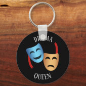 「ドラマのクイーン」劇場面絵文字の劇場愛好家 キーホルダー (正面)