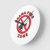 ドラマのフリーゾーン ラウンド壁時計 (傾斜)