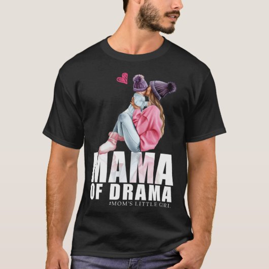 ドラマのママ小さな女の子ママ Tシャツ (正面)