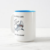 ドラマの匂いと頭痛の種が好き遠くに ツートーンマグカップ (正面左)