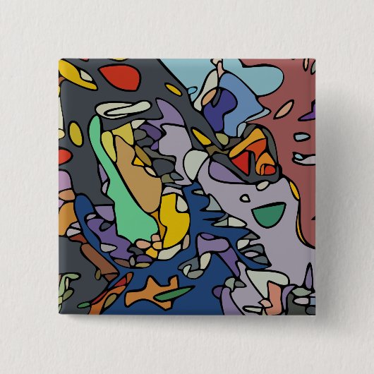 「ドラマの女王」 - 2"正方形ボタン 缶バッジ (正面)