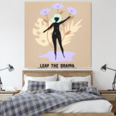 ドラマの葉を描く キャンバスプリント (インサイチュ (寝室))