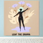 ドラマの葉を描く キャンバスプリント (インサイチュ (ウッドフロア))