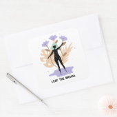 ドラマの葉を描く スクエアシール (封筒)