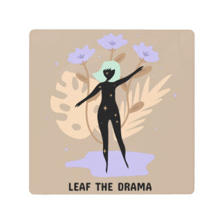 ドラマの葉を描く メタルプリント